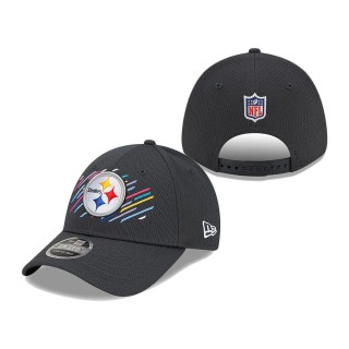 Steelers Charcoal 2021 NFL Crucial Catch 9FORTY Adjustable Hat