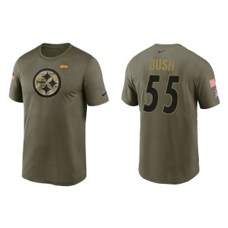 2021 Salute To Service Men's Steelers Devin Bush Olive Legend Performance T-Shirt