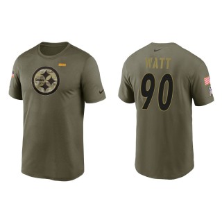 2021 Salute To Service Men's Steelers T.J. Watt Olive Legend Performance T-Shirt