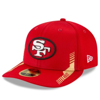 San Francisco 49ers Scarlet 2021 NFL Sideline Home Historic Low Profile 59FIFTY Hat