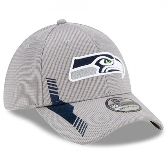 Seattle Seahawks Gray 2021 NFL Sideline Home 39THIRTY Hat