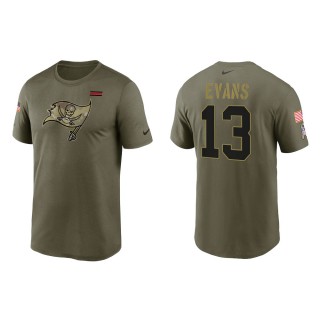 2021 Salute To Service Men's Buccaneers Mike Evans Olive Legend Performance T-Shirt