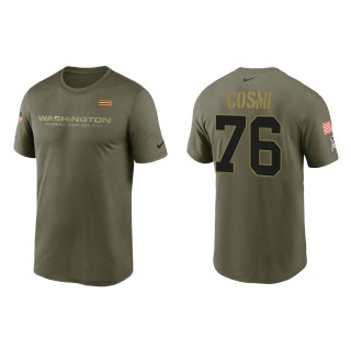 2021 Salute To Service Men's Washington Samuel Cosmi Olive Legend Performance T-Shirt