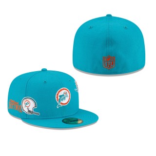 Miami Dolphins Aqua Just Don 59FIFTY Hat