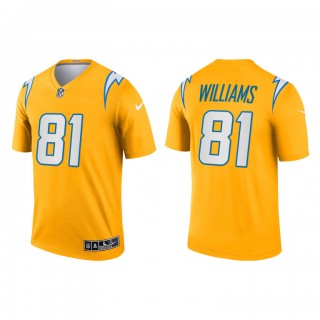 Mike Williams Gold 2021 Inverted Legend Chargers Jersey