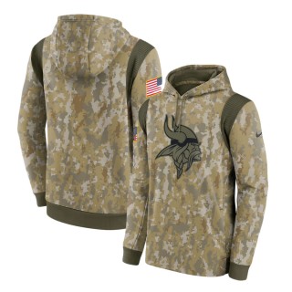 2021 Salute To Service Vikings Camo Therma Performance Pullover Hoodie