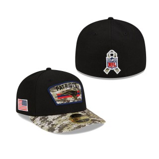 2021 Salute To Service Patriots Black Camo Low Profile 59FIFTY Fitted Hat