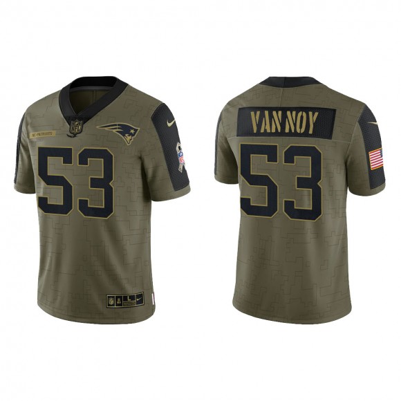 Men's Kyle Van Noy New England Patriots Olive 2021 Salute To Service Limited Jersey