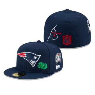 New England Patriots Navy City Transit 59FIFTY Fitted Hat
