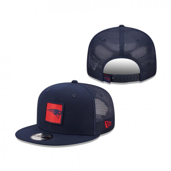 New England Patriots New Era Navy Gridlock Trucker 9FIFTY Snapback Hat