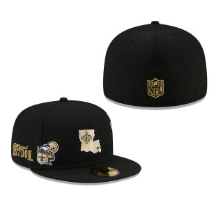 New Orleans Saints Black Just Don 59FIFTY Hat