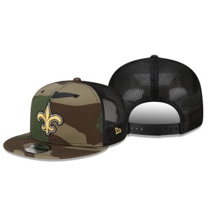 New Orleans Saints Camo Woodland Trucker 2.0 9FIFTY Hat