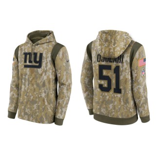 Men's Azeez Ojulari New York Giants Camo 2021 Salute To Service Therma Hoodie