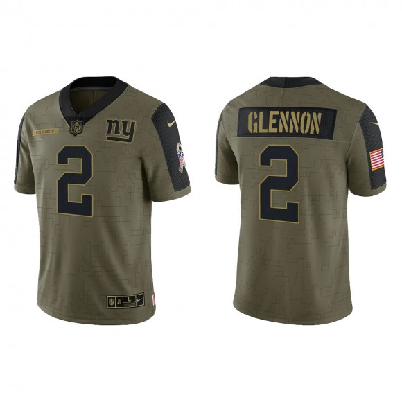 Men's Mike Glennon New York Giants Olive 2021 Salute To Service Limited Jersey