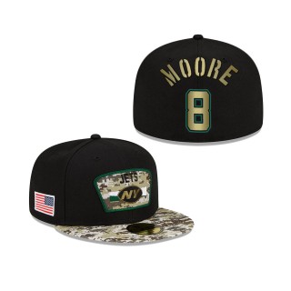 Men's Elijah Moore New York Jets Black Camo 2021 Salute To Service 59FIFTY Fitted Hat