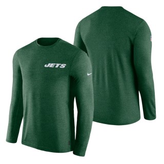 New York Jets Nike Sideline Coaches UV Long Sleeve Performance T-Shirt Green