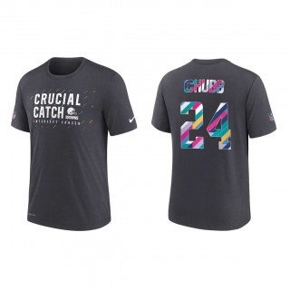 Nick Chubb Cleveland Browns Nike Charcoal 2021 NFL Crucial Catch Performance T-Shirt