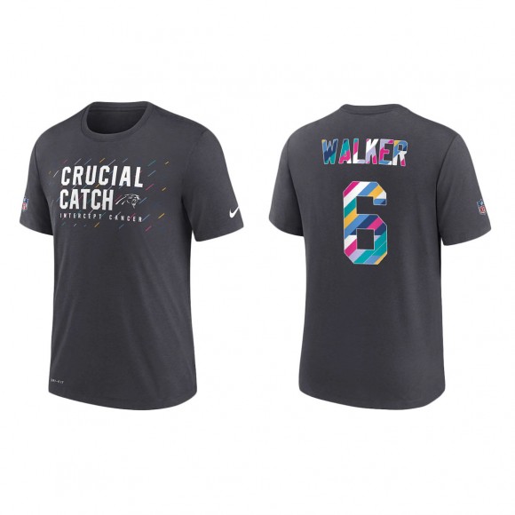 P.J. Walker Carolina Panthers Nike Charcoal 2021 NFL Crucial Catch Performance T-Shirt