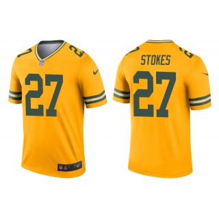 Men's Eric Stokes Green Bay Packers Gold Inverted Legend Jersey