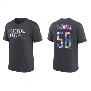 Penei Sewell Detroit Lions Nike Charcoal 2021 NFL Crucial Catch Performance T-Shirt