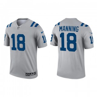 Peyton Manning Gray 2021 Inverted Legend Colts Jersey