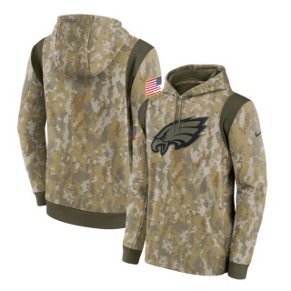 2021 Salute To Service Eagles Camo Therma Performance Pullover Hoodie