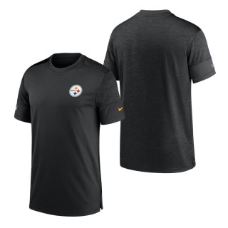 Pittsburgh Steelers Nike Black Heathered Black Sideline Coaches UV Performance T-Shirt