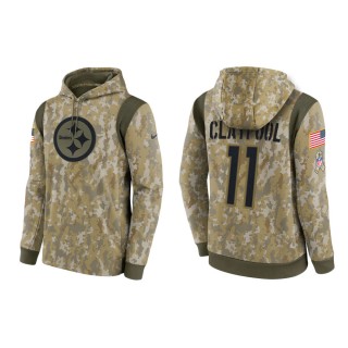 Men's Chase Claypool Pittsburgh Steelers Camo 2021 Salute To Service Therma Hoodie