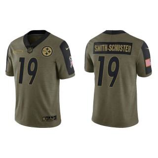 Men's JuJu Smith-Schuster Pittsburgh Steelers Olive 2021 Salute To Service Limited Jersey
