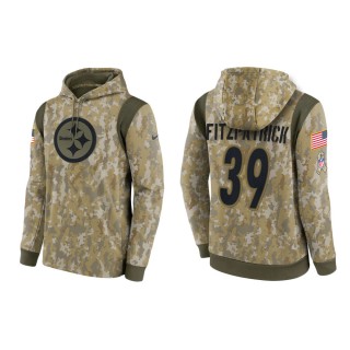 Men's Minkah Fitzpatrick Pittsburgh Steelers Camo 2021 Salute To Service Therma Hoodie