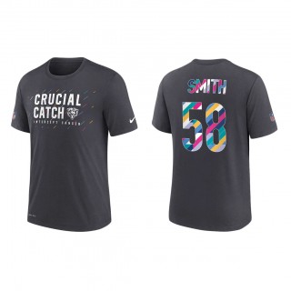 Roquan Smith Chicago Bears Nike Charcoal 2021 NFL Crucial Catch Performance T-Shirt