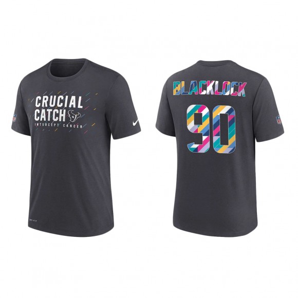 Ross Blacklock Houston Texans Nike Charcoal 2021 NFL Crucial Catch Performance T-Shirt