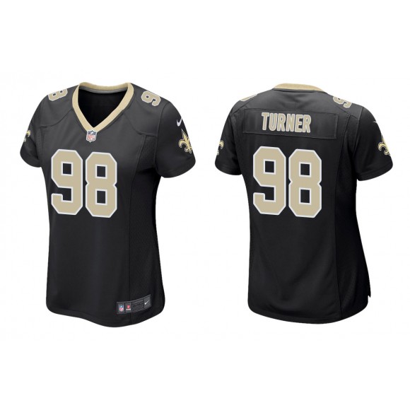 Women's Payton Turner New Orleans Saints Black 2021 NFL Draft Jersey