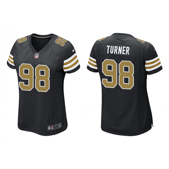 Women's Payton Turner New Orleans Saints Black Alternate Game Jersey