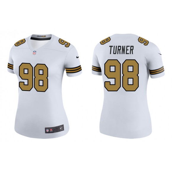 Women's Payton Turner New Orleans Saints White Color Rush Legend Jersey