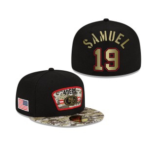 Men's Deebo Samuel San Francisco 49ers Black Camo 2021 Salute To Service 59FIFTY Fitted Hat