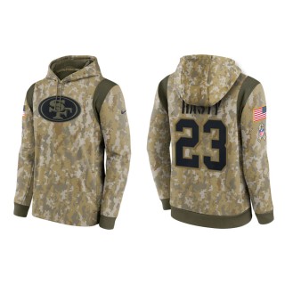 Men's JaMycal Hasty San Francisco 49ers Camo 2021 Salute To Service Therma Hoodie