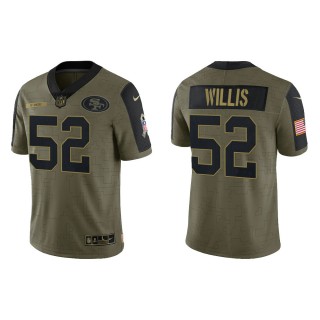 Men's Patrick Willis San Francisco 49ers Olive 2021 Salute To Service Limited Jersey
