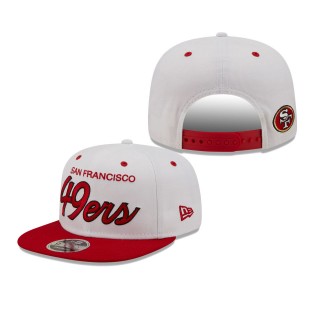 San Francisco 49ers White Scarlet Sparky Original 9FIFTY Hat