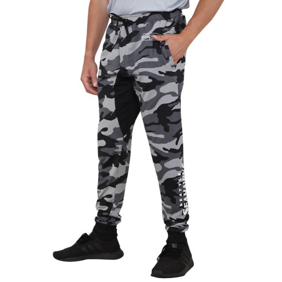 Seattle Seahawks FOCO Black Camo Jogger Pants