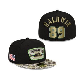 Men's Doug Baldwin Seattle Seahawks Black Camo 2021 Salute To Service 59FIFTY Fitted Hat