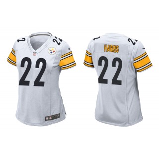 Women's Najee Harris Pittsburgh Steelers White 2021 NFL Draft Jersey