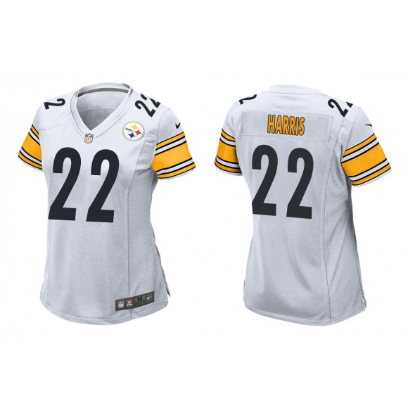 Women's Najee Harris Pittsburgh Steelers White 2021 NFL Draft Jersey