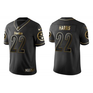 Men's Najee Harris Pittsburgh Steelers Black Golden Edition Jersey