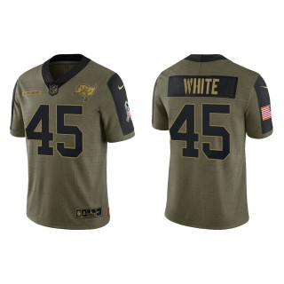 Men's Devin White Tampa Bay Buccaneers Olive 2021 Salute To Service Limited Jersey
