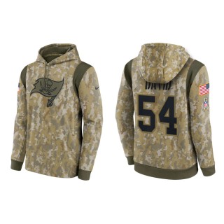 Men's Lavonte David Tampa Bay Buccaneers Camo 2021 Salute To Service Therma Hoodie