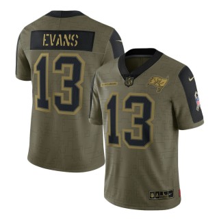 2021 Salute To Service Buccaneers Mike Evans Olive Limited Player Jersey