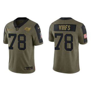 Men's Tristan Wirfs Tampa Bay Buccaneers Olive 2021 Salute To Service Limited Jersey