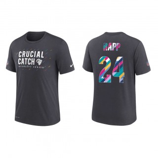 Taylor Rapp Los Angeles Rams Nike Charcoal 2021 NFL Crucial Catch Performance T-Shirt