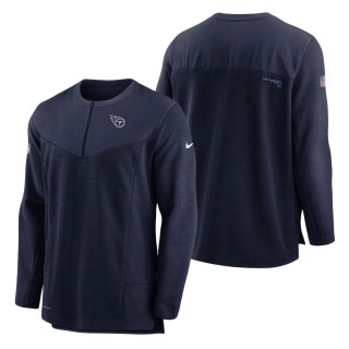 Tennessee Titans Nike Navy Sideline Half-Zip UV Performance Jacket